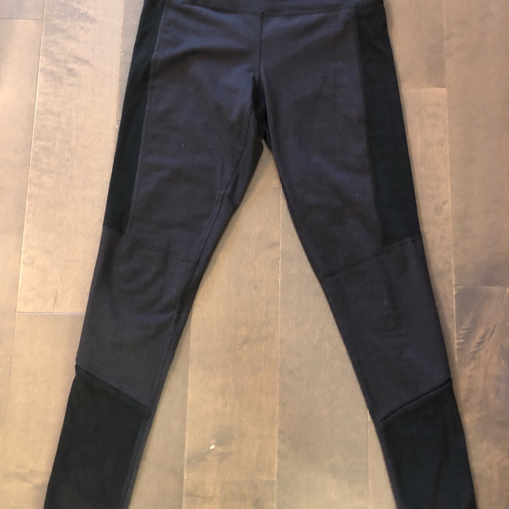 Splendid Size Small Black Sueded Patchwork Leggings